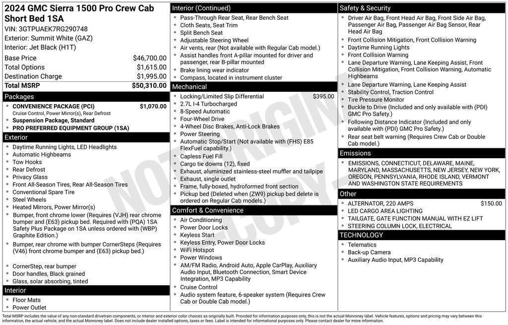 Certified 2024 GMC Sierra 1500 Pro w/ Convenience Package image 40