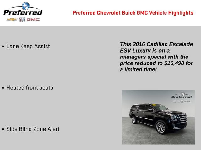 Used 2016 Cadillac Escalade ESV Luxury AWD/4WD image 4
