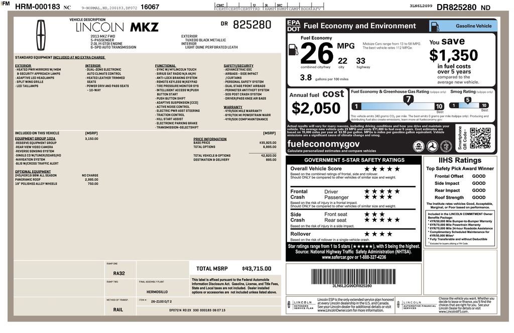 Used 2013 Lincoln MKZ FWD image 21
