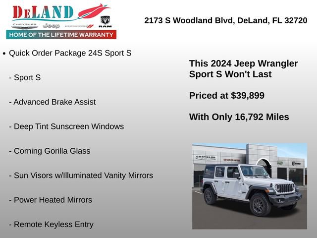 Used 2024 Jeep Wrangler Unlimited Sport AWD/4WD image 7