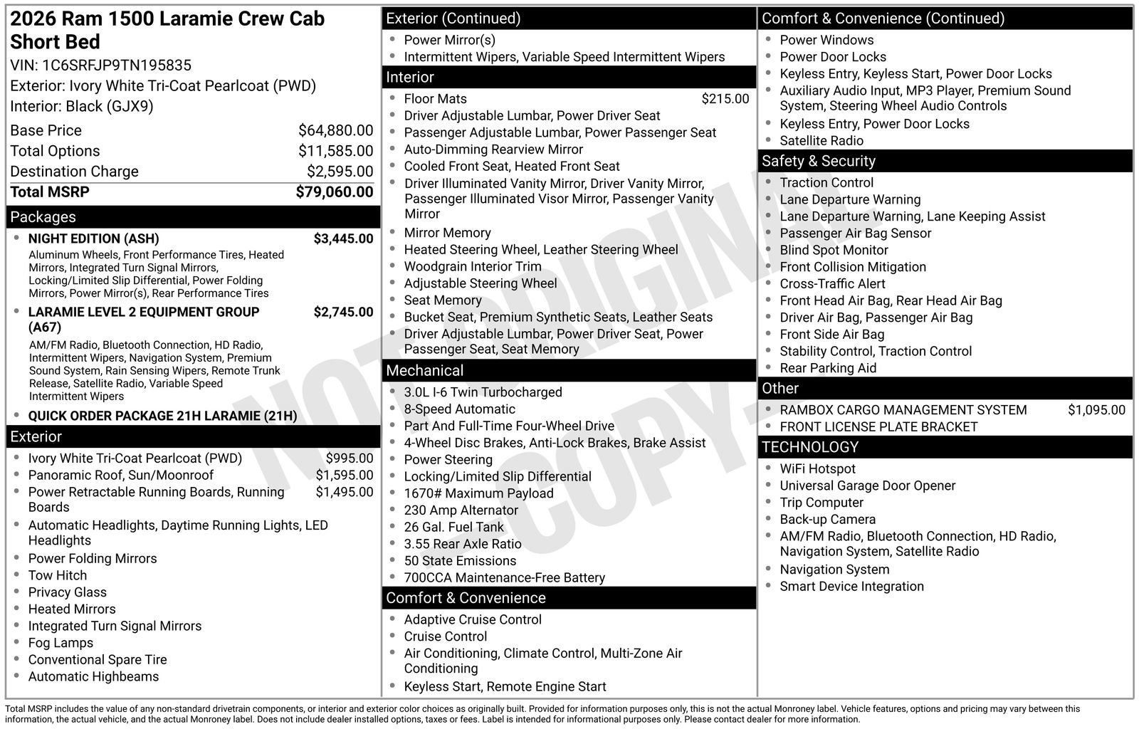New 2026 RAM 1500 Laramie w/ Night Edition image 34
