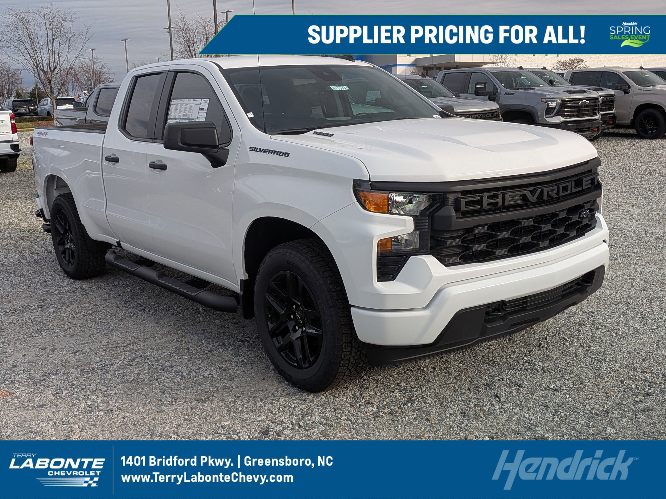 New 2026 Chevrolet Silverado 1500 Custom w/ Turbomax Blackout Package