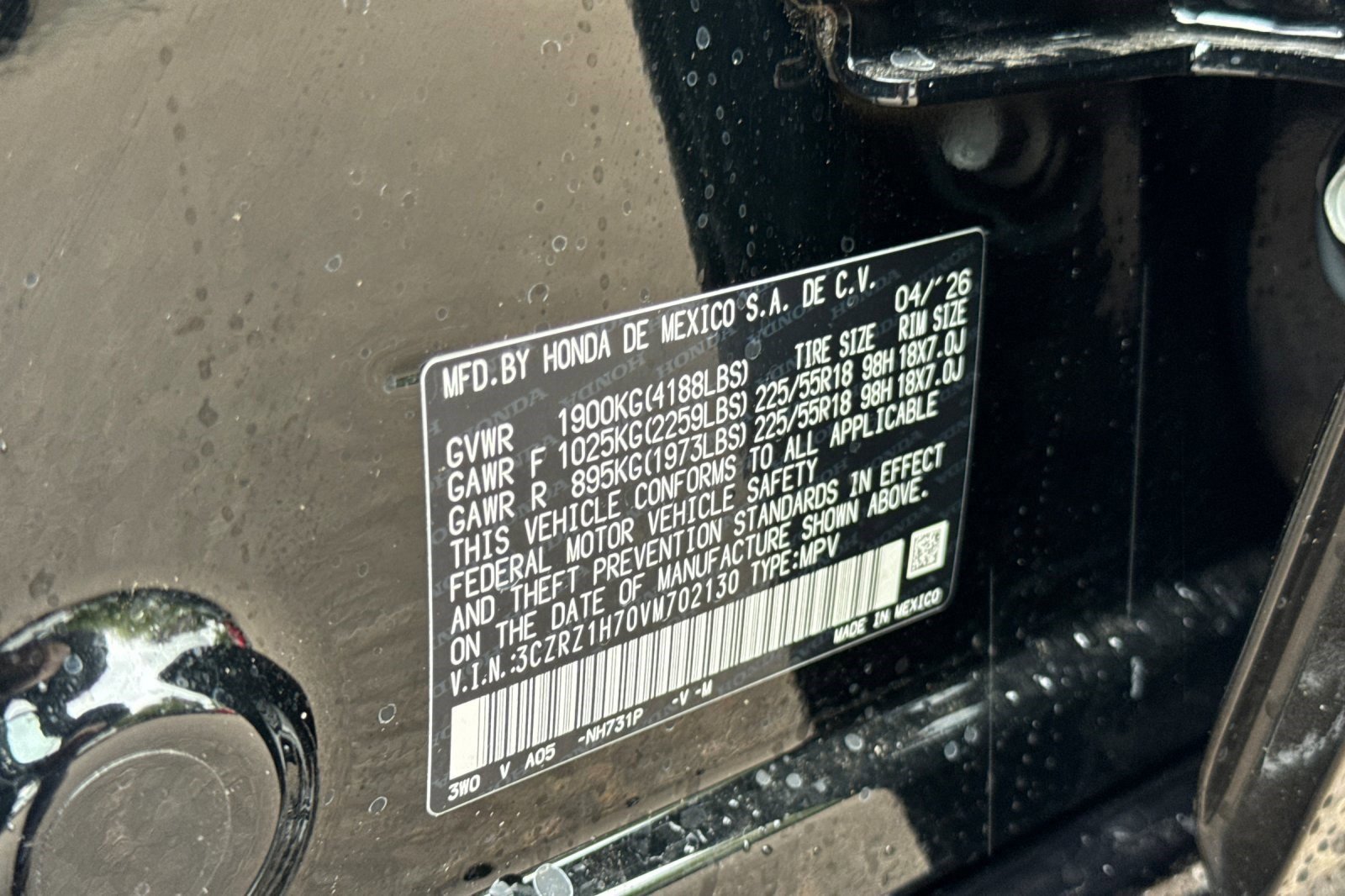 New 2027 Honda HR-V EX-L image 21