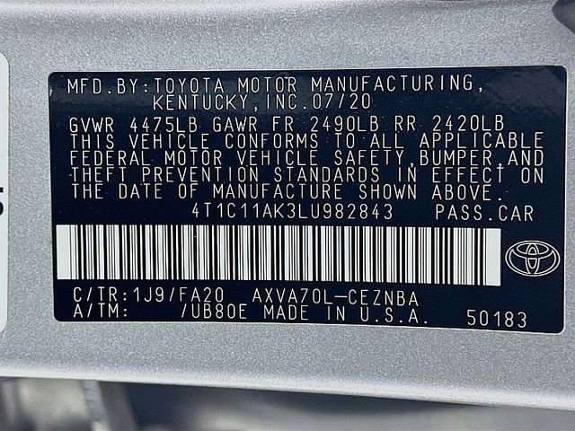 Used 2020 Toyota Camry LE FWD image 31