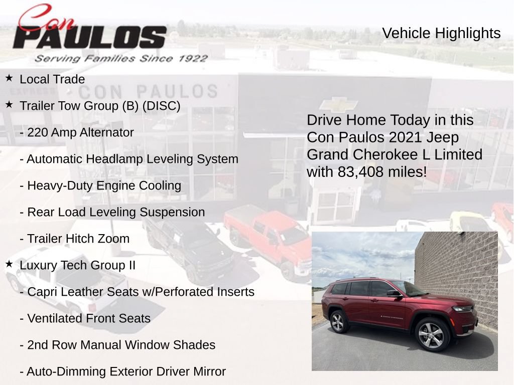 Used 2021 Jeep Grand Cherokee L Limited w/ Luxury Tech Group II AWD/4WD image 8