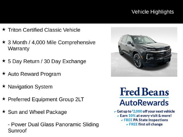 Used 2025 Chevrolet Traverse LT w/ Sun and Wheel Package AWD/4WD image 5
