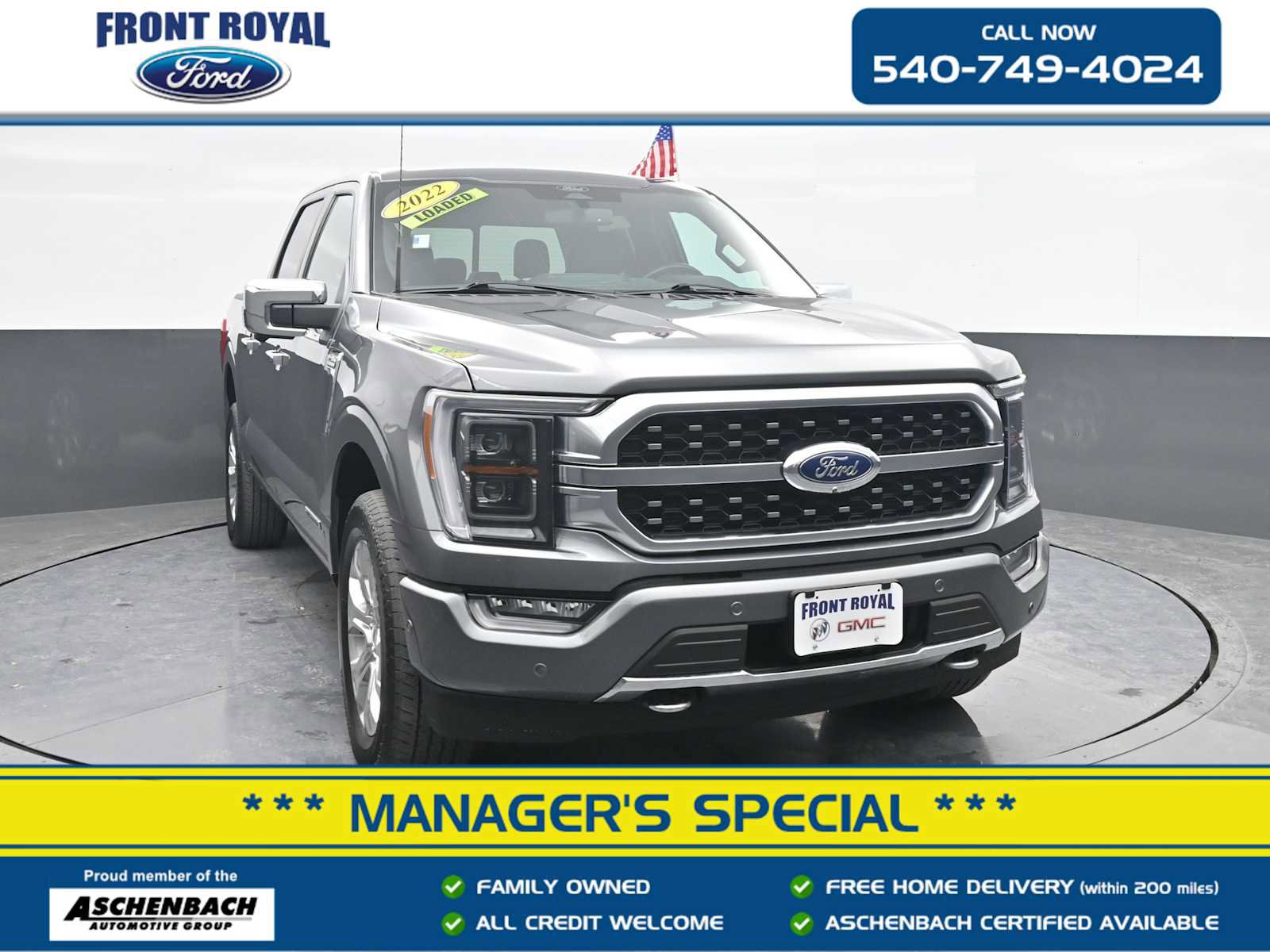 Used 2022 Ford F150 Platinum w/ Equipment Group 701A High image 1
