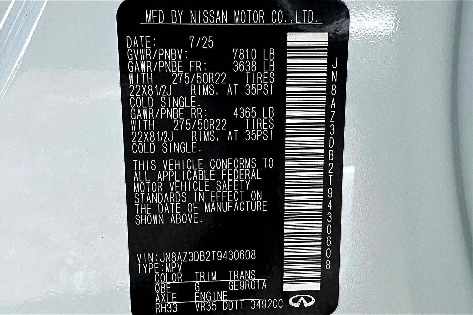 New 2026 INFINITI QX80 4WD w/ Sport Exterior Package image 18