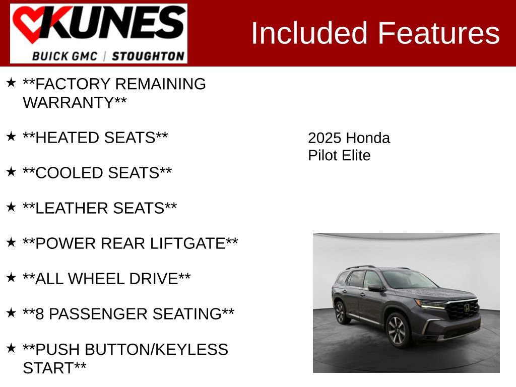Used 2025 Honda Pilot Elite image 3