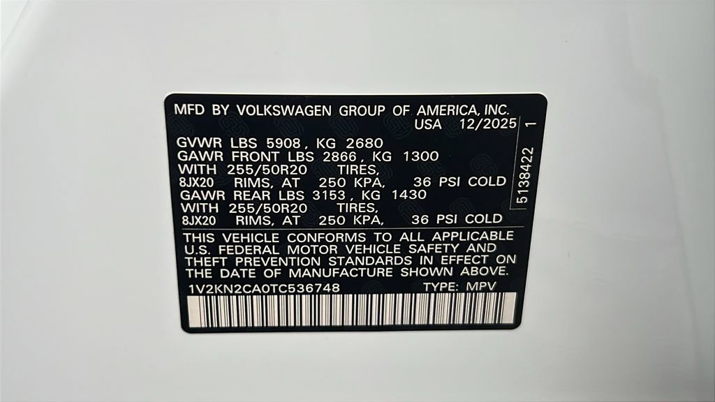 New 2026 Volkswagen Atlas SE image 31