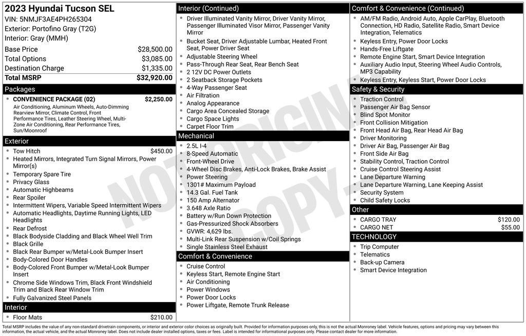 Used 2023 Hyundai Tucson SEL w/ Convenience Package FWD image 3