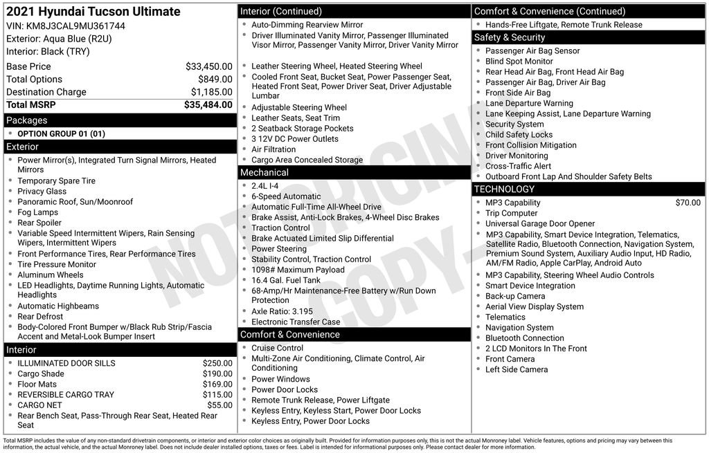 Used 2021 Hyundai Tucson Ultimate image 12