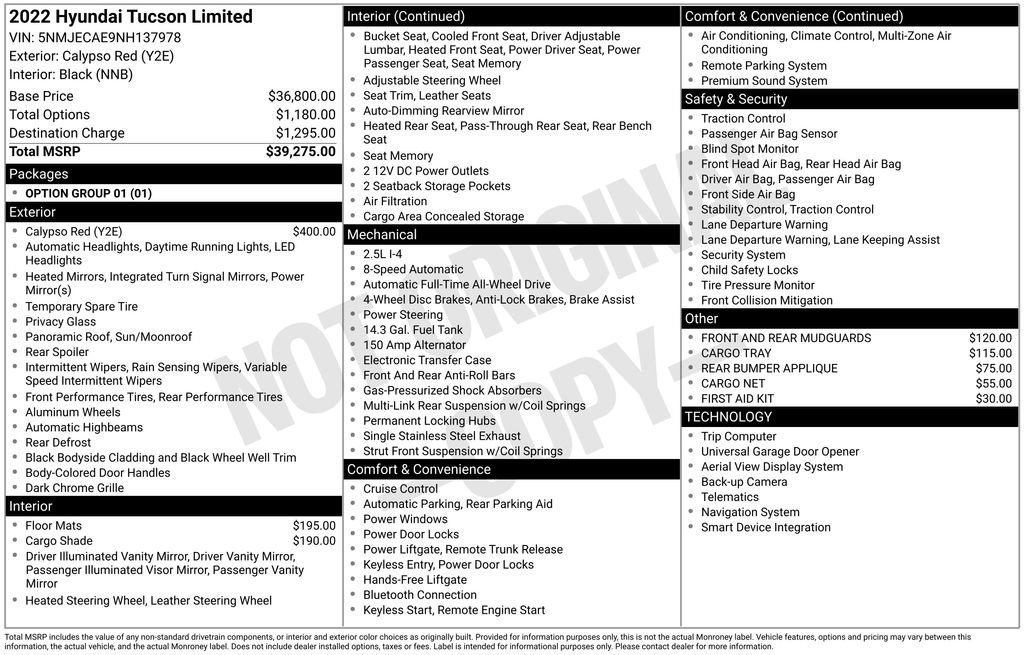 Used 2022 Hyundai Tucson Limited image 39