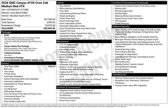 New 2026 GMC Canyon AT4X AWD/4WD image 25
