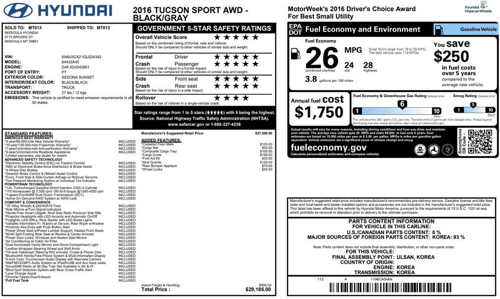 Used 2016 Hyundai Tucson Sport image 26