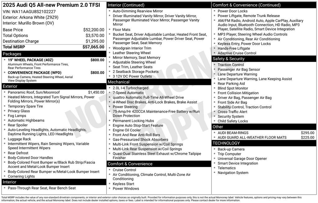 Used 2025 Audi Q5 Premium w/ Convenience Package image 63