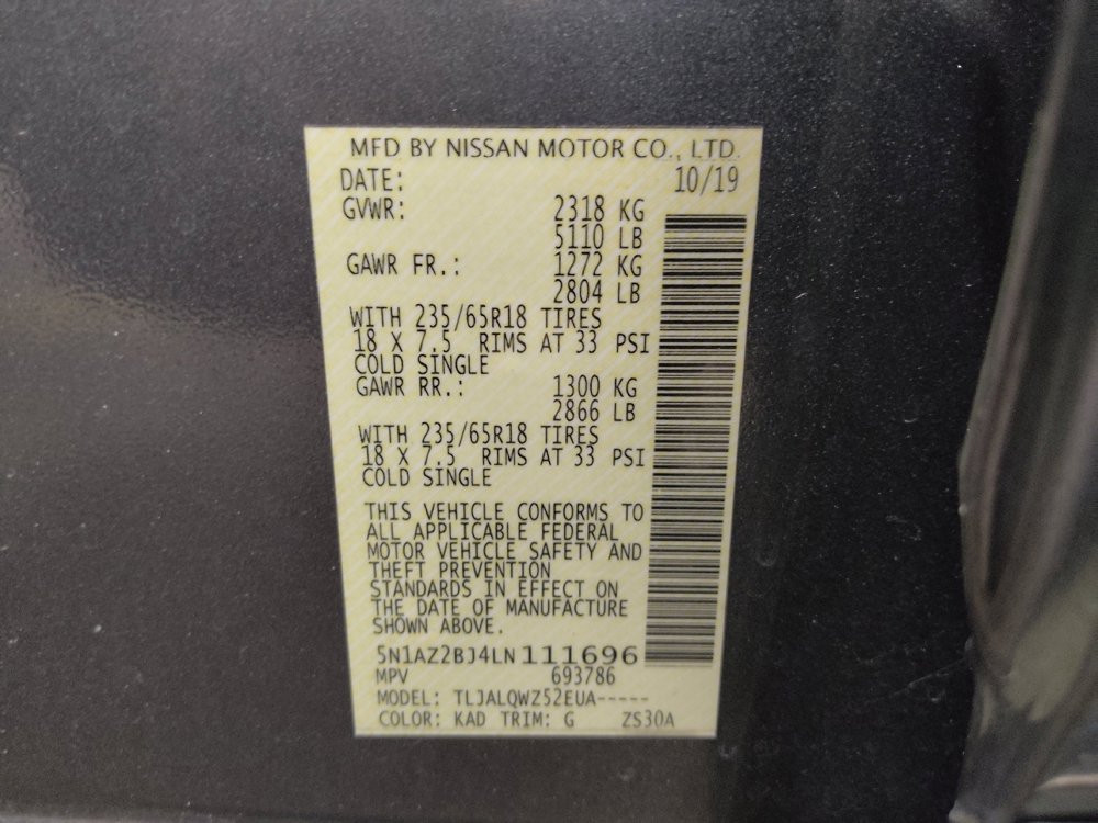 Used 2020 Nissan Murano SV image 33