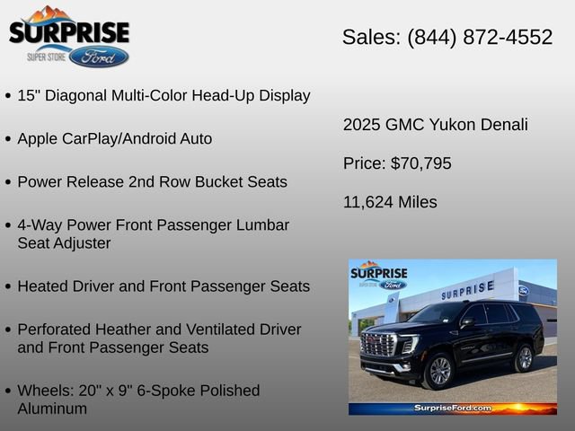 Used 2025 GMC Yukon Denali w/ Sun & Power Step Package AWD/4WD image 36