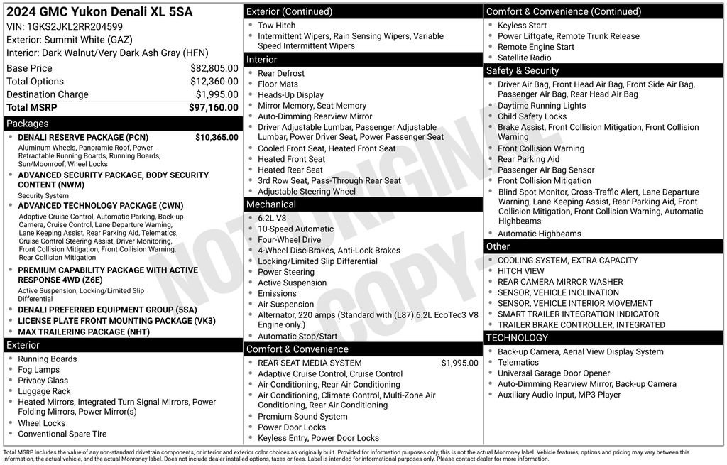 Used 2024 GMC Yukon XL Denali w/ Denali Reserve Package AWD/4WD image 41
