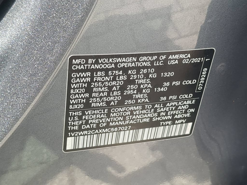 Used 2021 Volkswagen Atlas SE w/ Towing Package FWD image 37