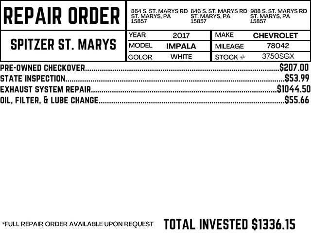 Used 2017 Chevrolet Impala LT w/ Leather Package image 5