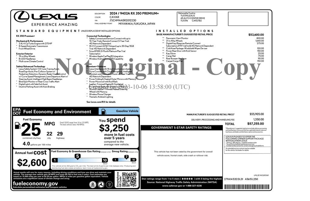 Used 2024 Lexus RX 350 Premium Plus w/ Cold Area Package FWD image 4
