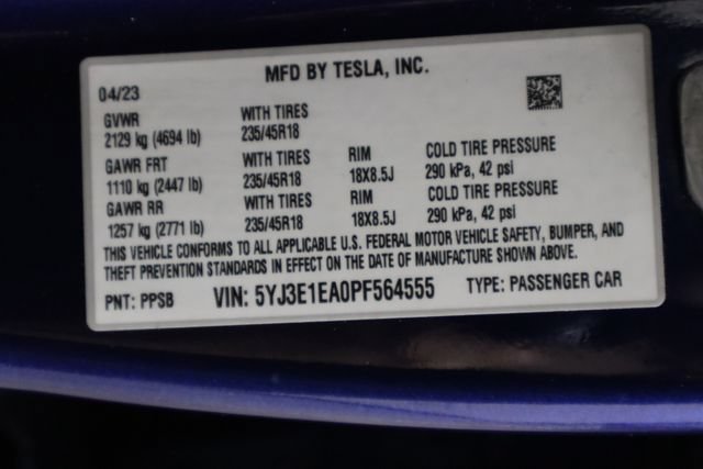 Used 2023 Tesla Model 3 Standard Range RWD image 42