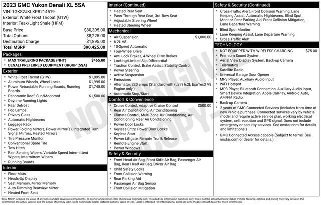 Used 2023 GMC Yukon XL Denali w/ Max Trailering Package AWD/4WD image 30
