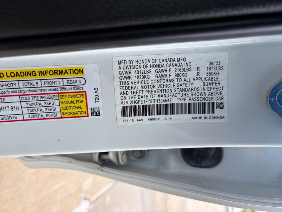 Certified 2024 Honda Civic EX image 34