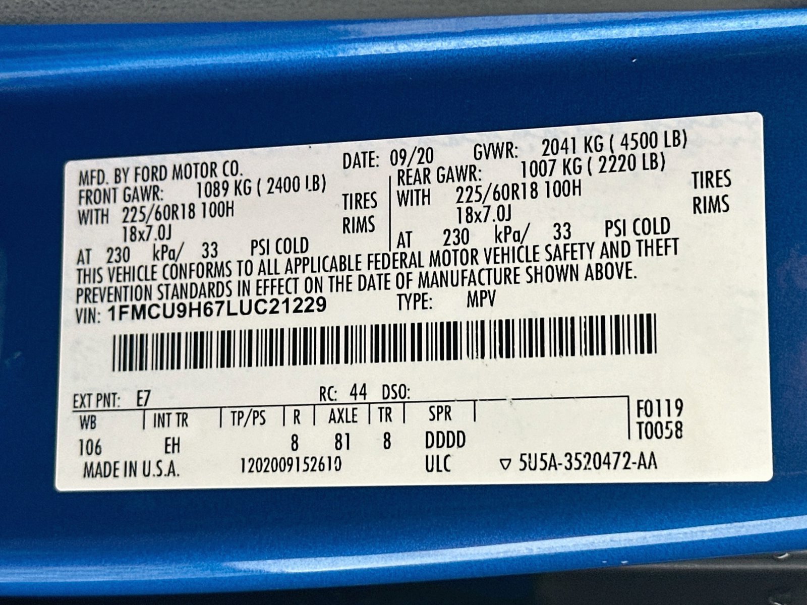 Used 2020 Ford Escape SEL AWD/4WD image 34