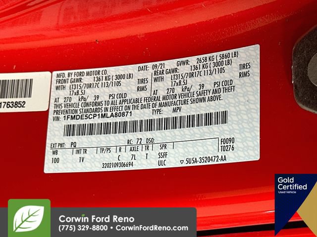 Certified 2021 Ford Bronco Badlands w/ Sasquatch Package AWD/4WD image 35