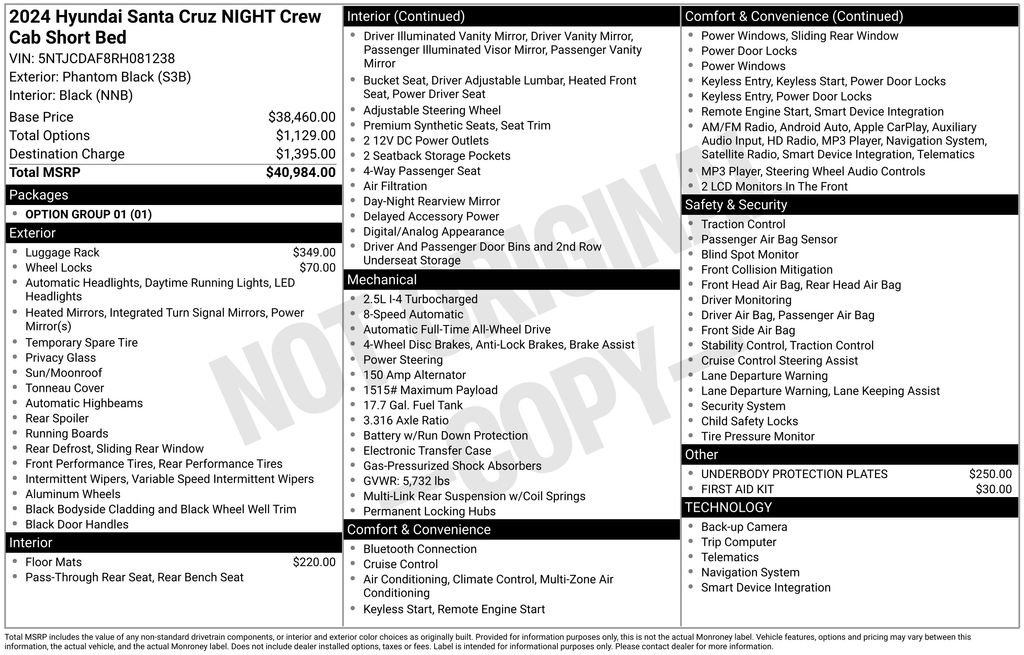 Certified 2024 Hyundai Santa Cruz Night AWD/4WD image 25