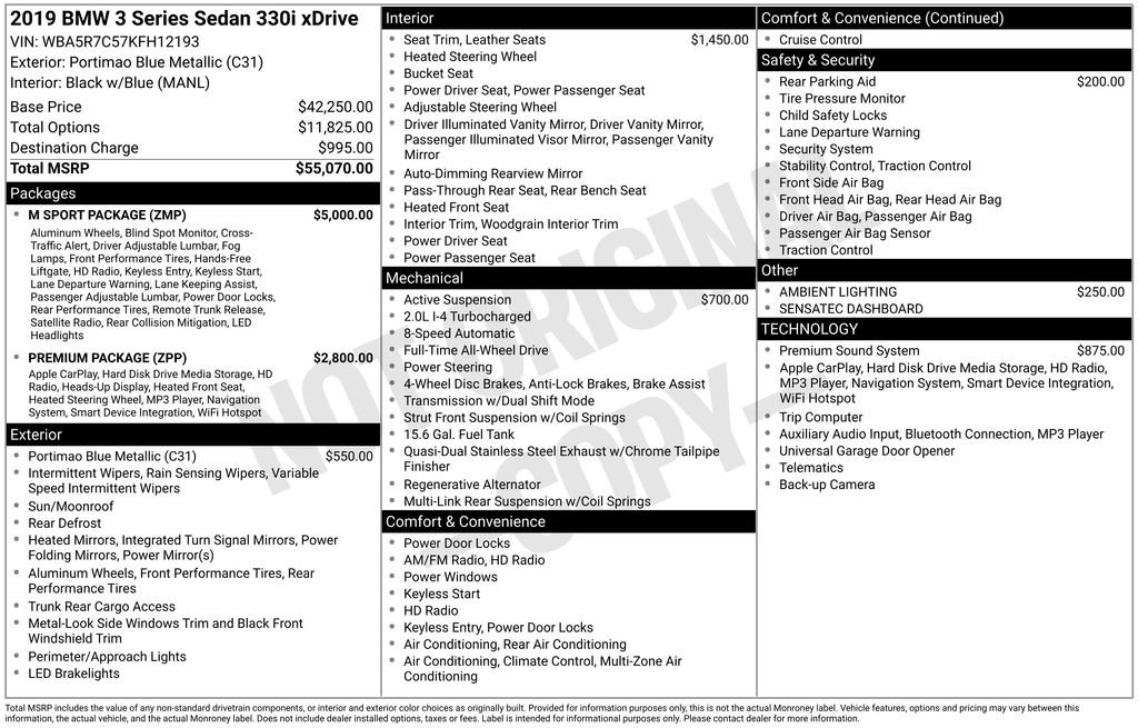 Used 2019 BMW 330i xDrive Sedan w/ M Sport Package image 2