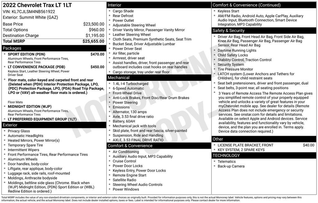 Certified 2022 Chevrolet Trax LT w/ Sport Edition FWD image 3