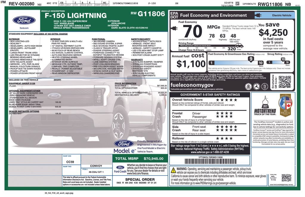 Used 2024 Ford F150 Lightning Flash AWD/4WD image 5