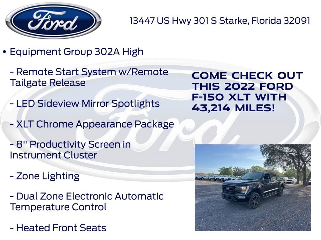 Certified 2022 Ford F150 XLT w/ Equipment Group 302A High image 23