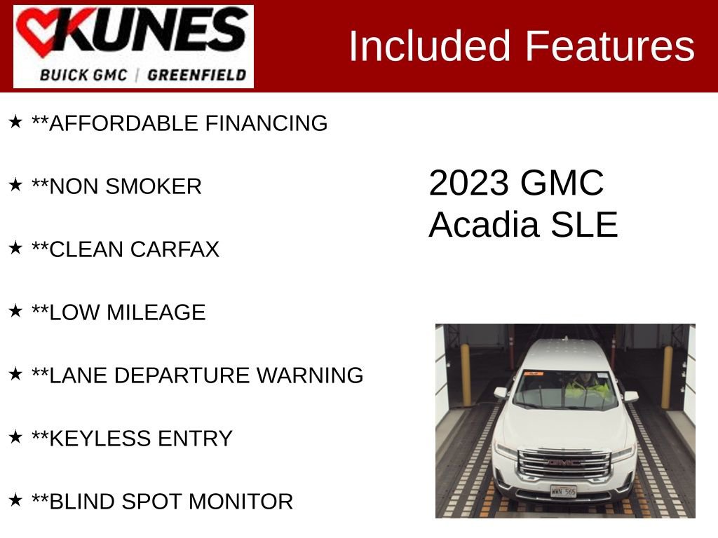 Used 2023 GMC Acadia SLE FWD image 3