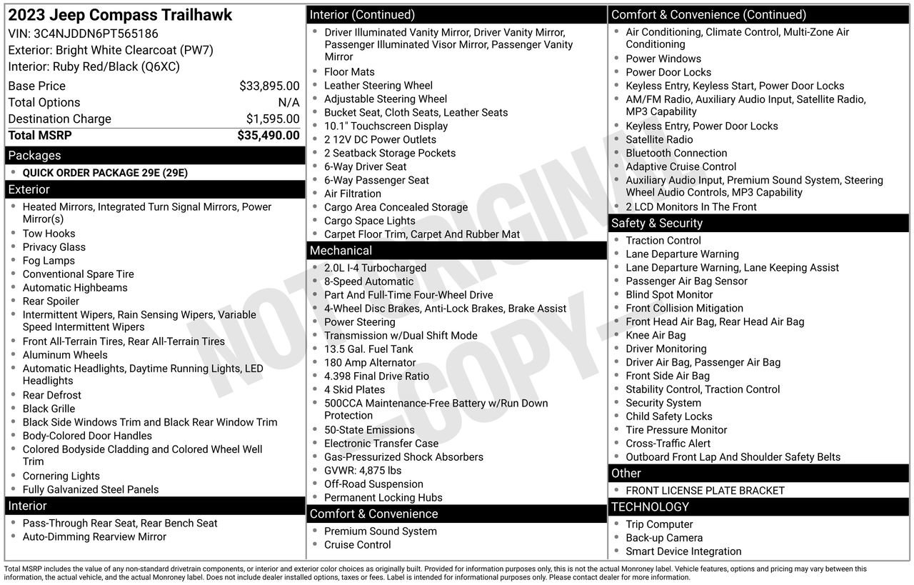 Used 2023 Jeep Compass Trailhawk image 44