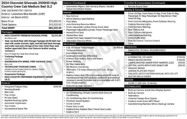 Used 2024 Chevrolet Silverado 2500 High Country w/ High Country Premium Package image 4