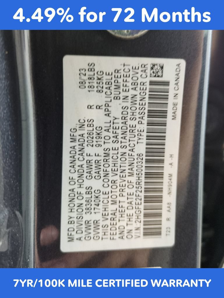 Certified 2024 Honda Civic LX image 28