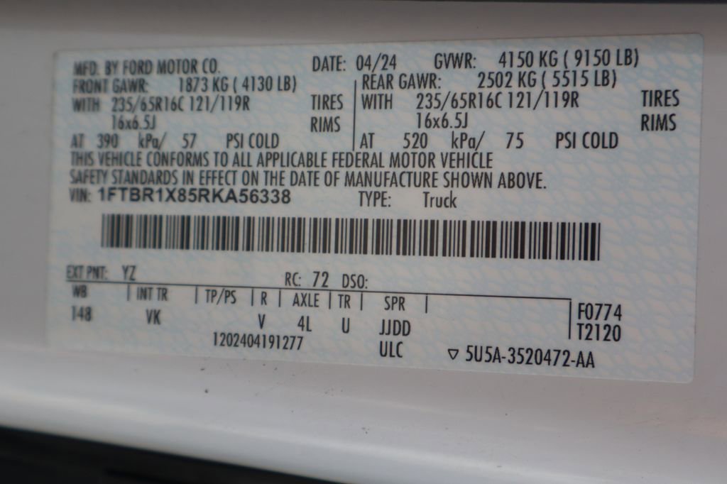 Used 2024 Ford Transit 250 148 High Roof w/ Load Area Protection Package image 45