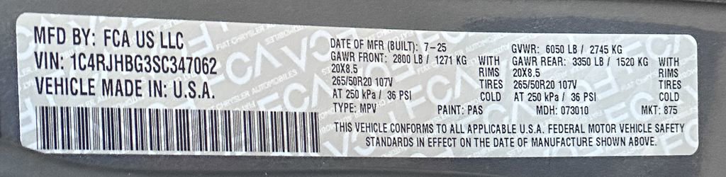 New 2025 Jeep Grand Cherokee Limited w/ Black Appearance Package image 48