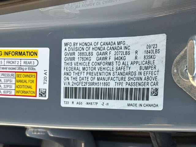 Certified 2024 Honda Civic Sport image 29