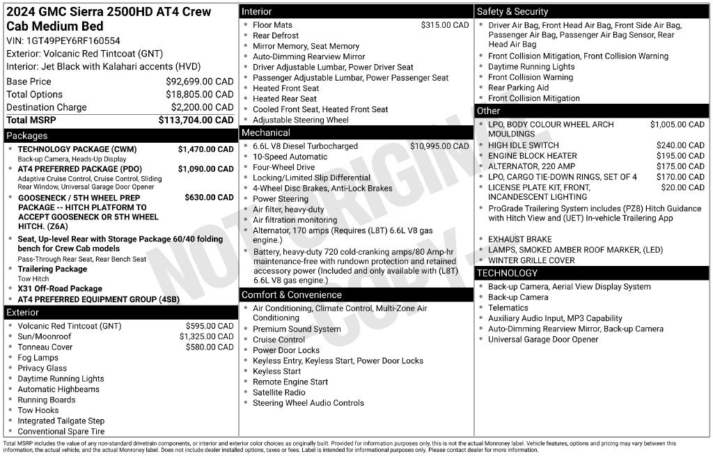 Used 2024 GMC Sierra 2500 AT4 w/ Technology Package AWD/4WD image 55