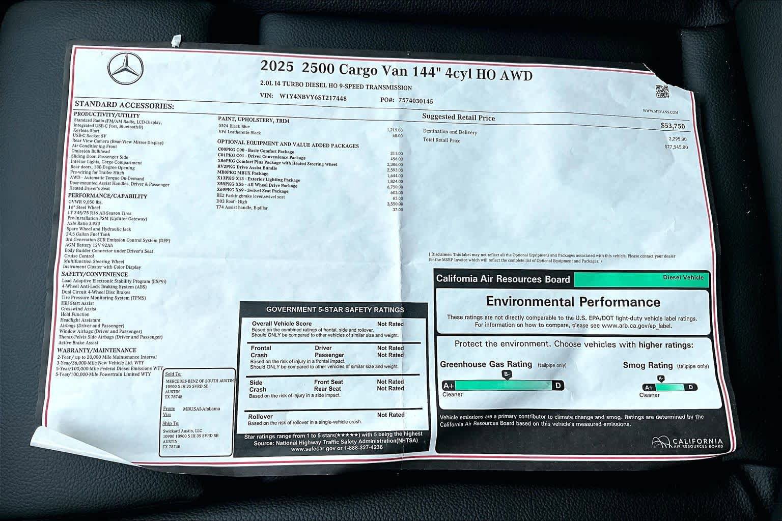 New 2025 Mercedes-Benz Sprinter 2500 image 22