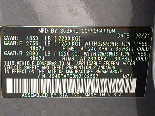 Certified 2022 Subaru Outback Touring image 30