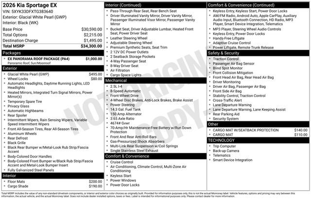 New 2026 Kia Sportage EX w/ EX Panorama Roof Package image 4