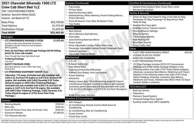 Used 2021 Chevrolet Silverado 1500 LTZ w/ LTZ Convenience Package II AWD/4WD image 17