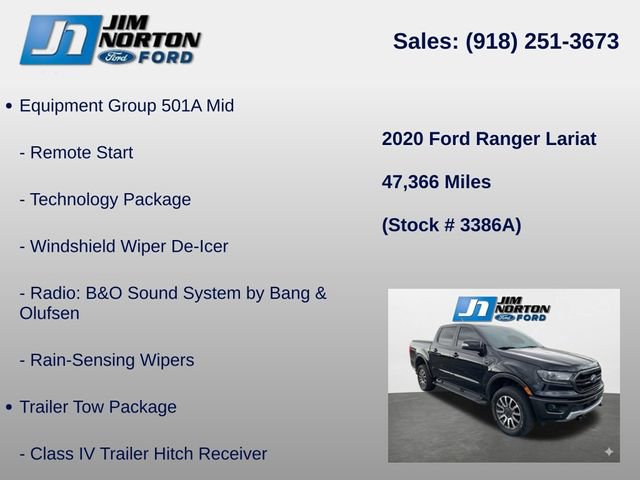 Used 2020 Ford Ranger Lariat w/ Equipment Group 501A Mid image 8