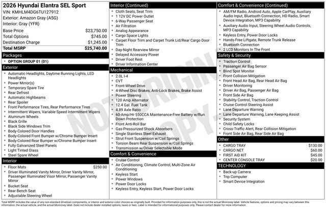 New 2026 Hyundai Elantra Sport image 19